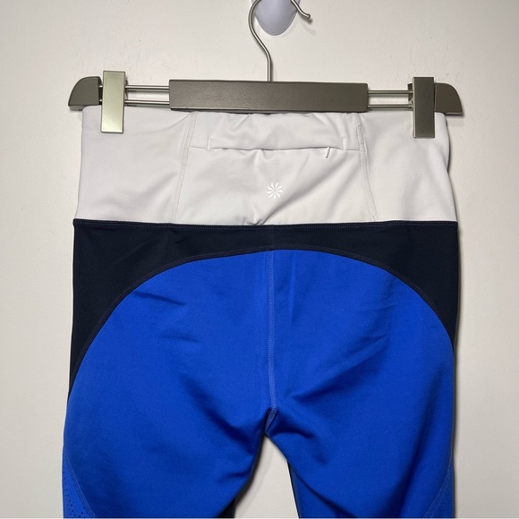 Athleta women's blue white Precision active 7/8 ankle tight leggings in size S - Picture 9 of 10